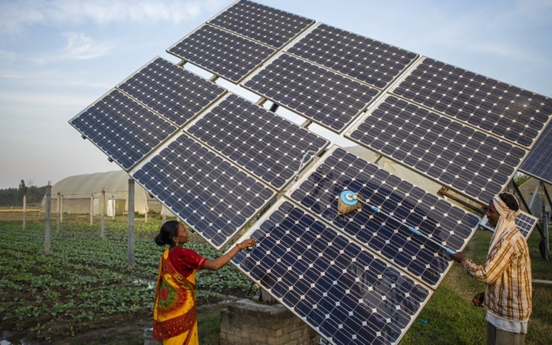 Battery House technicians installing a solar system in Nadia